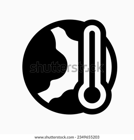 Editable global warming, earth, temperature vector icon. Environment, ecology, eco-friendly. Part of a big icon set family. Perfect for web and app interfaces, presentations, infographics, etc