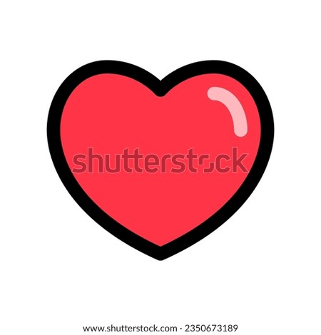 Editable vector heart love favorite bookmark icon. Black, line style, transparent white background. Part of a big icon set family. Perfect for web and app interfaces, presentations, infographics, etc