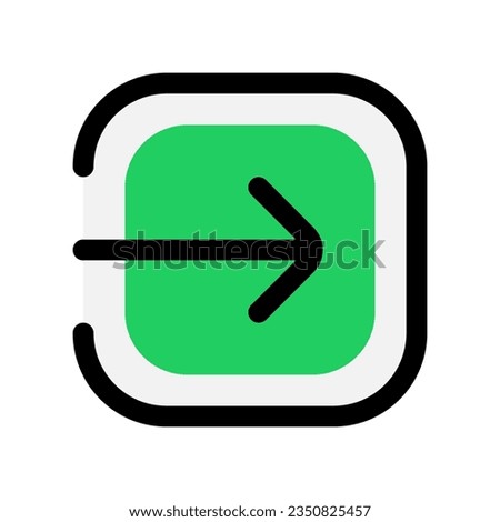 Editable vector login enter icon. Black, line style, transparent white background. Part of a big icon set family. Perfect for web and app interfaces, presentations, infographics, etc