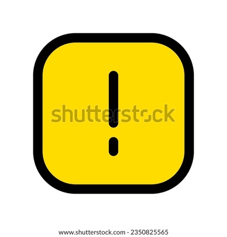 Editable vector exclamation mark warning icon. Black, line style, transparent white background. Part of a big icon set family. Perfect for web and app interfaces, presentations, infographics, etc