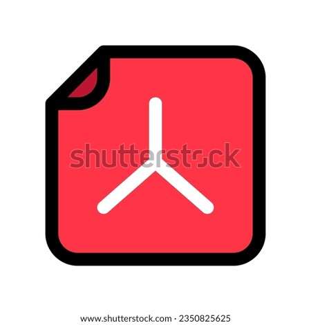 Editable vector pdf file document icon. Black, line style, transparent white background. Part of a big icon set family. Perfect for web and app interfaces, presentations, infographics, etc