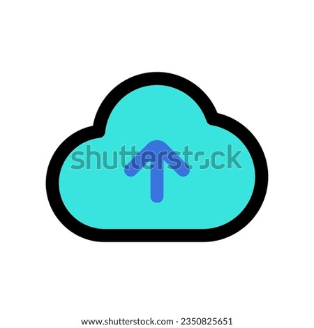 Editable vector cloud upload icon. Black, line style, transparent white background. Part of a big icon set family. Perfect for web and app interfaces, presentations, infographics, etc