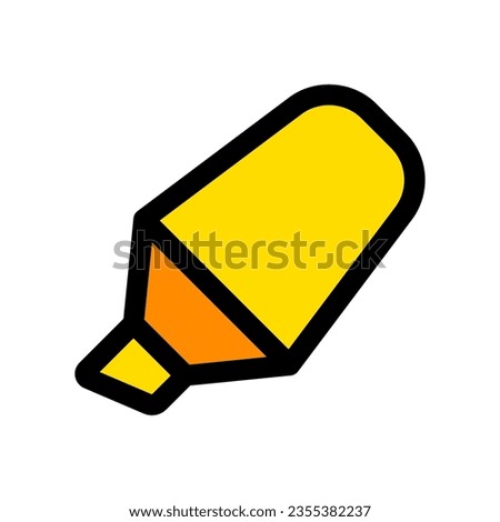Editable highlighter pen vector icon. Part of a big icon set family. Perfect for web and app interfaces, presentations, infographics, etc