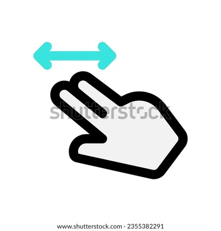 Editable two finger slide vector icon. Part of a big icon set family. Perfect for web and app interfaces, presentations, infographics, etc