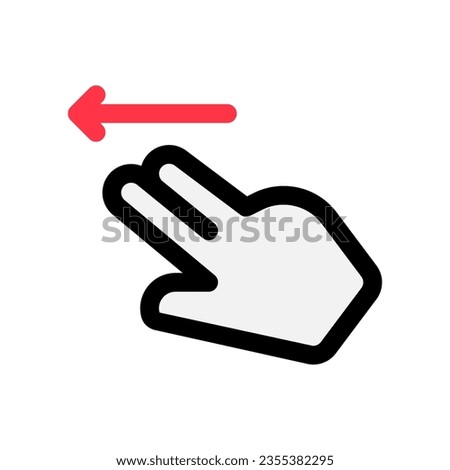 Editable two fingers swipe left vector icon. Part of a big icon set family. Perfect for web and app interfaces, presentations, infographics, etc