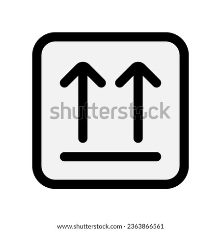 Editable this side up sign vector icon. Shipping, delivery, e-commerce, transport, logistics. Part of a big icon set family. Perfect for web and app interfaces, presentations, infographics, etc