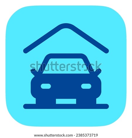 Editable parking area, garage vector icon. Property, real estate, construction, mortgage, interiors. Part of a big icon family. Perfect for web and app interfaces, presentations, infographics, etc