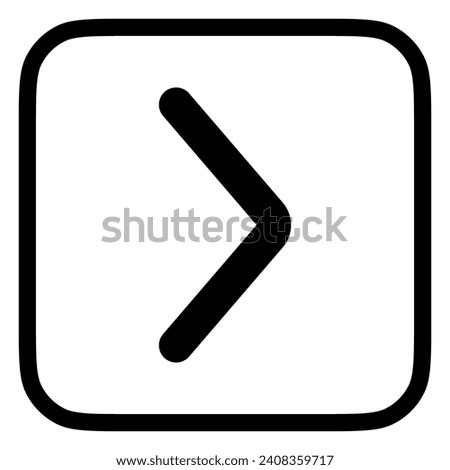 Vector single arrow chevron right icon. Perfect for app and web interfaces, infographics, presentations, marketing, etc.