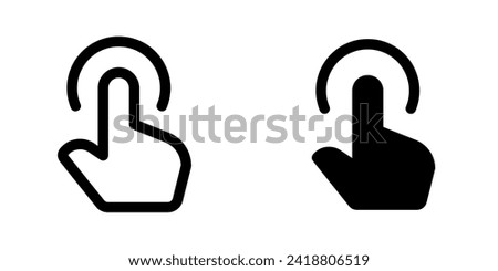Editable one finger hold vector icon. Part of a big icon set family. Perfect for web and app interfaces, presentations, infographics, etc