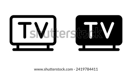 Editable tv vector icon. Part of a big icon set family. Perfect for web and app interfaces, presentations, infographics, etc
