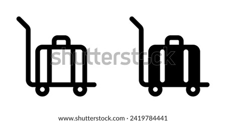 Editable baggage trolley, baggage cart vector icon. Part of a big icon set family. Perfect for web and app interfaces, presentations, infographics, etc