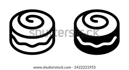 Editable swiss cinnamon roll vector icon. Bakery, cooking, food. Part of a big icon set family. Perfect for web and app interfaces, presentations, infographics, etc