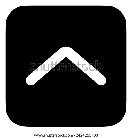 Vector single arrow chevron up icon. Perfect for app and web interfaces, infographics, presentations, marketing, etc.