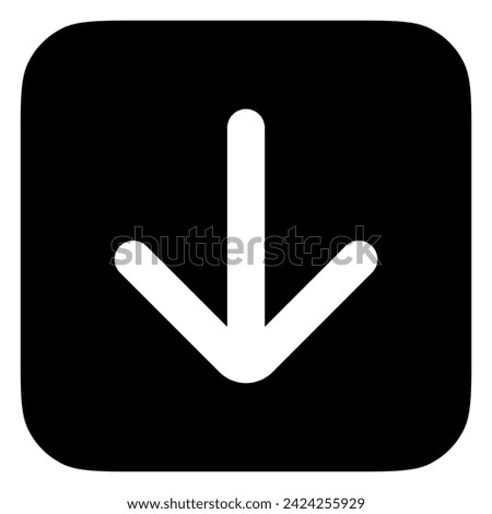 Vector single arrow chevron down icon. Perfect for app and web interfaces, infographics, presentations, marketing, etc.