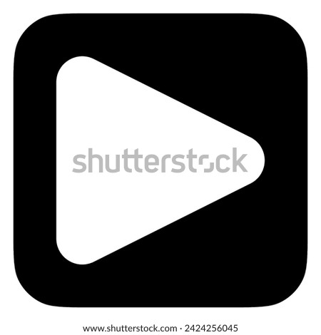 Editable vector play button icon. Black, transparent white background. Part of a big icon set family. Perfect for web and app interfaces, presentations, infographics, etc