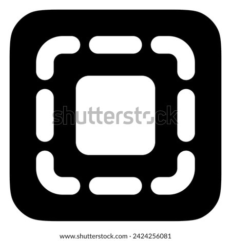 Editable vector scan select none icon. Black, line style, transparent white background. Part of a big icon set family. Perfect for web and app interfaces, presentations, infographics, etc