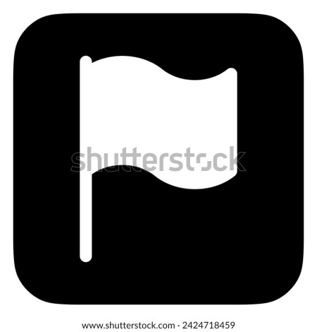 Editable vector flag marker icon. Black, line style, transparent white background. Part of a big icon set family. Perfect for web and app interfaces, presentations, infographics, etc