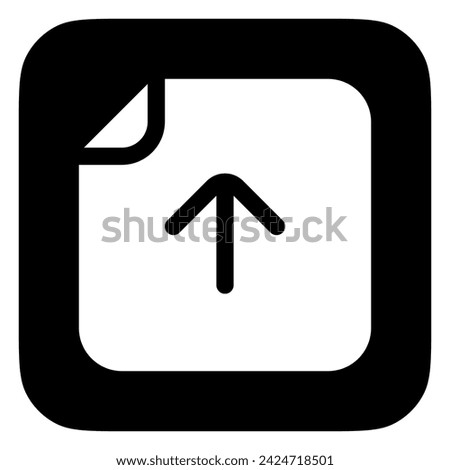 Editable vector upload file icon. Black, line style, transparent white background. Part of a big icon set family. Perfect for web and app interfaces, presentations, infographics, etc