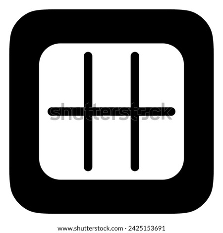 Editable vector table grid view icon. Black, line style, transparent white background. Part of a big icon set family. Perfect for web and app interfaces, presentations, infographics, etc