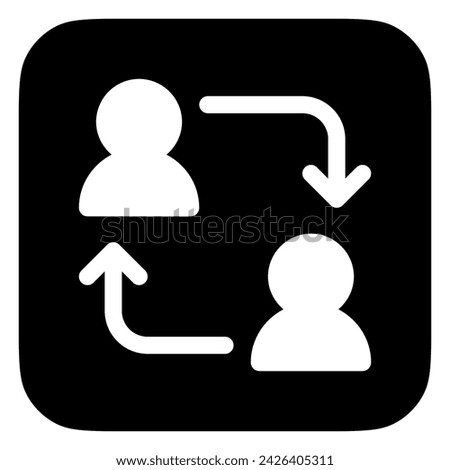 Editable employee turnover, account switch vector icon. Part of a big icon set family. Perfect for web and app interfaces, presentations, infographics, etc