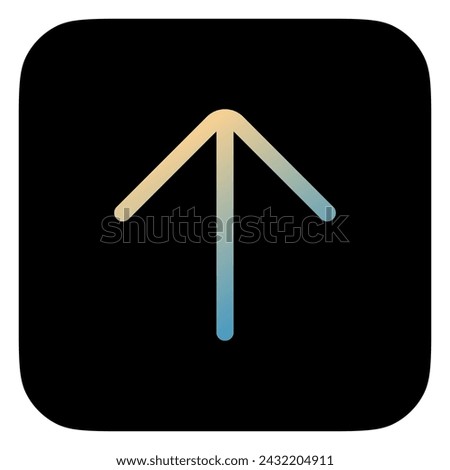 Vector single arrow chevron up icon. Perfect for app and web interfaces, infographics, presentations, marketing, etc.