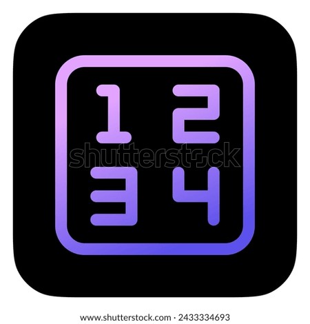 Editable number vector icon. Part of a big icon set family. Perfect for web and app interfaces, presentations, infographics, etc