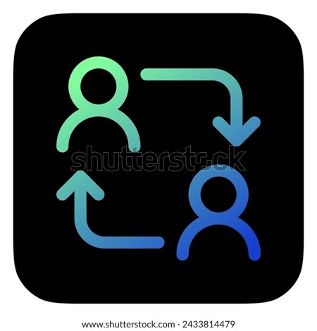 Editable employee turnover, account switch vector icon. Part of a big icon set family. Perfect for web and app interfaces, presentations, infographics, etc