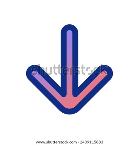 Vector single arrow chevron down icon. Perfect for app and web interfaces, infographics, presentations, marketing, etc.