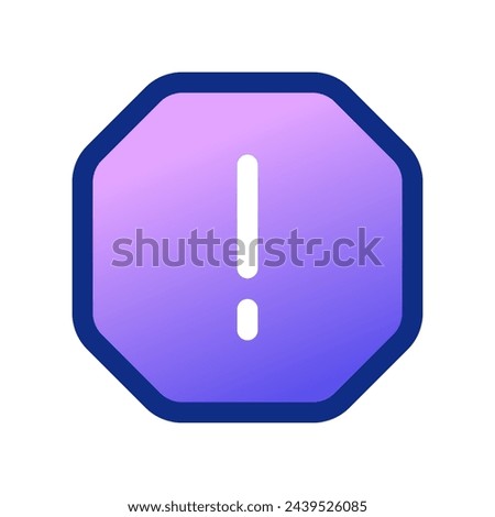 Editable vector alert warning spam octagon icon. Black, line style, transparent white background. Part of a big icon set family. Perfect for web and app interfaces, presentations, infographics, etc