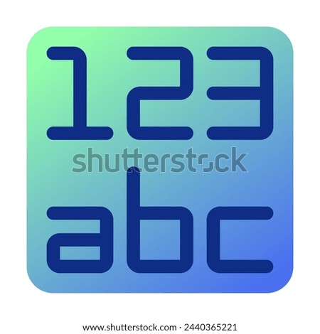 Editable data format alphabet number vector icon. Part of a big icon set family. Perfect for web and app interfaces, presentations, infographics, etc