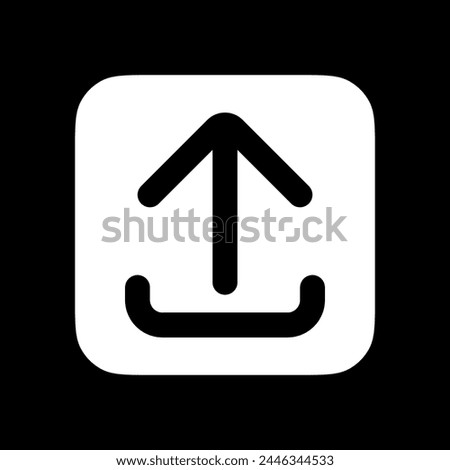 Editable vector arrow upload icon. Black, line style, transparent white background. Part of a big icon set family. Perfect for web and app interfaces, presentations, infographics, etc