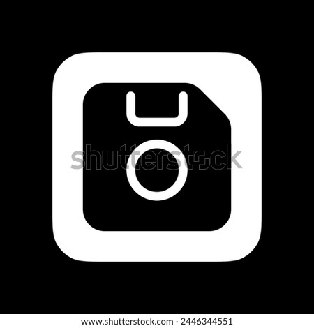 Editable vector save storage floppy disk icon. Black, line style, transparent white background. Part of a big icon set family. Perfect for web and app interfaces, presentations, infographics, etc