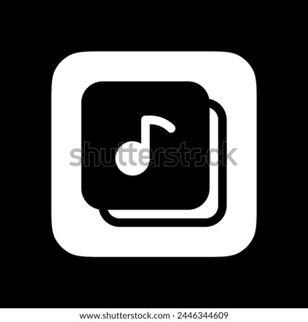 Editable vector music playlist album icon. Black, transparent white background. Part of a big icon set family. Perfect for web and app interfaces, presentations, infographics, etc