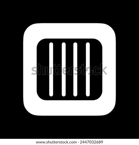 Editable vector column view icon. Black, line style, transparent white background. Part of a big icon set family. Perfect for web and app interfaces, presentations, infographics, etc
