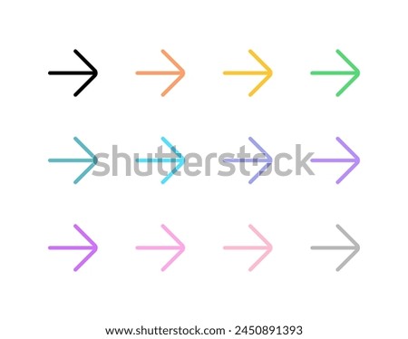 Vector single arrow chevron right icon. Perfect for app and web interfaces, infographics, presentations, marketing, etc.
