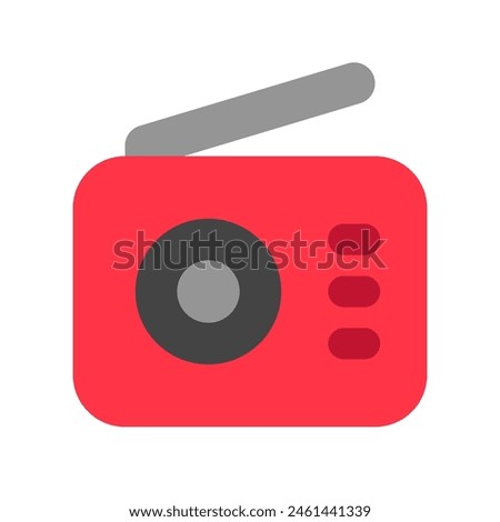 Editable vector vintage radio icon. Black, line style, transparent white background. Part of a big icon set family. Perfect for web and app interfaces, presentations, infographics, etc