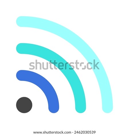 Editable vector wifi signal icon. Black, line style, transparent white background. Part of a big icon set family. Perfect for web and app interfaces, presentations, infographics, etc