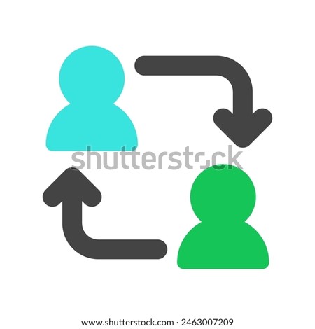 Editable employee turnover, account switch vector icon. Part of a big icon set family. Perfect for web and app interfaces, presentations, infographics, etc