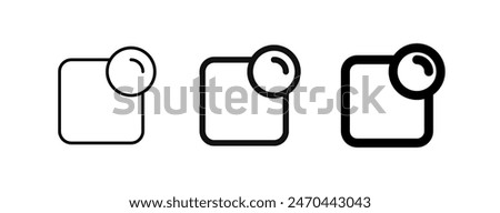 Editable vector notification icon. Black, line style, transparent white background. Part of a big icon set family. Perfect for web and app interfaces, presentations, infographics, etc