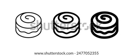 Editable swiss cinnamon roll vector icon. Bakery, cooking, food. Part of a big icon set family. Perfect for web and app interfaces, presentations, infographics, etc