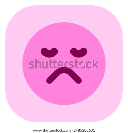 Editable frown, sad expression emoticon vector icon. Part of a big icon set family. Part of a big icon set family. Perfect for web and app interfaces, presentations, infographics, etc