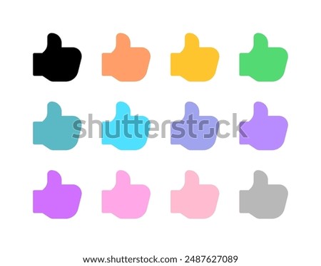 Editable vector like thumb reaction arrow icon. Black, line style, transparent white background. Part of a big icon set family. Perfect for web and app interfaces, presentations, infographics, etc