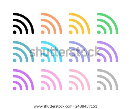 Editable vector wifi signal icon. Black, line style, transparent white background. Part of a big icon set family. Perfect for web and app interfaces, presentations, infographics, etc