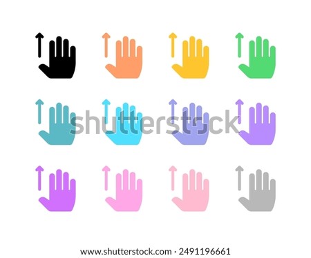 Editable four fingers swipe up vector icon. Part of a big icon set family. Perfect for web and app interfaces, presentations, infographics, etc