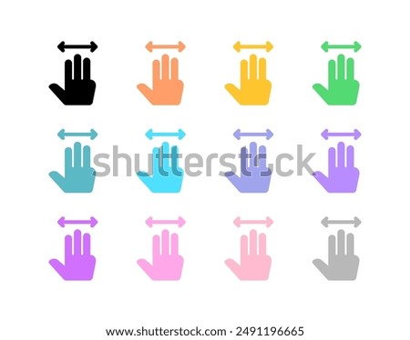 Editable three fingers move vector icon. Part of a big icon set family. Perfect for web and app interfaces, presentations, infographics, etc