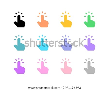 Editable one finger tap vector icon. Part of a big icon set family. Perfect for web and app interfaces, presentations, infographics, etc