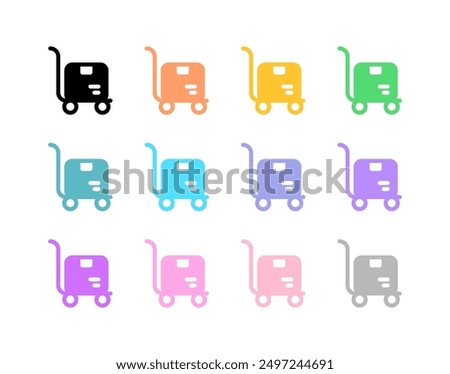 Editable package trolley vector icon. Shipping, delivery, e-commerce, transport, logistics. Part of a big icon set family. Perfect for web and app interfaces, presentations, infographics, etc