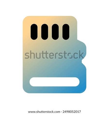 Editable vector memory card icon. Black, line style, transparent white background. Part of a big icon set family. Perfect for web and app interfaces, presentations, infographics, etc