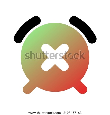 Editable vector turn off, close, delete alarm icon. Black, line style, transparent white background. Part of a big icon set family. Perfect for web and app interfaces, presentations, infographics, etc