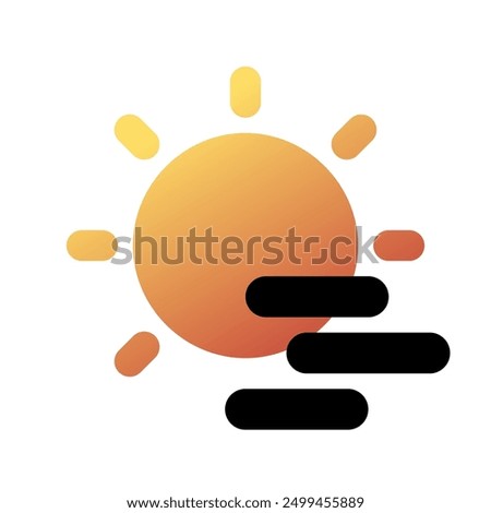 Editable cloudy windy sun vector icon. Part of a big icon set family. Perfect for web and app interfaces, presentations, infographics, etc